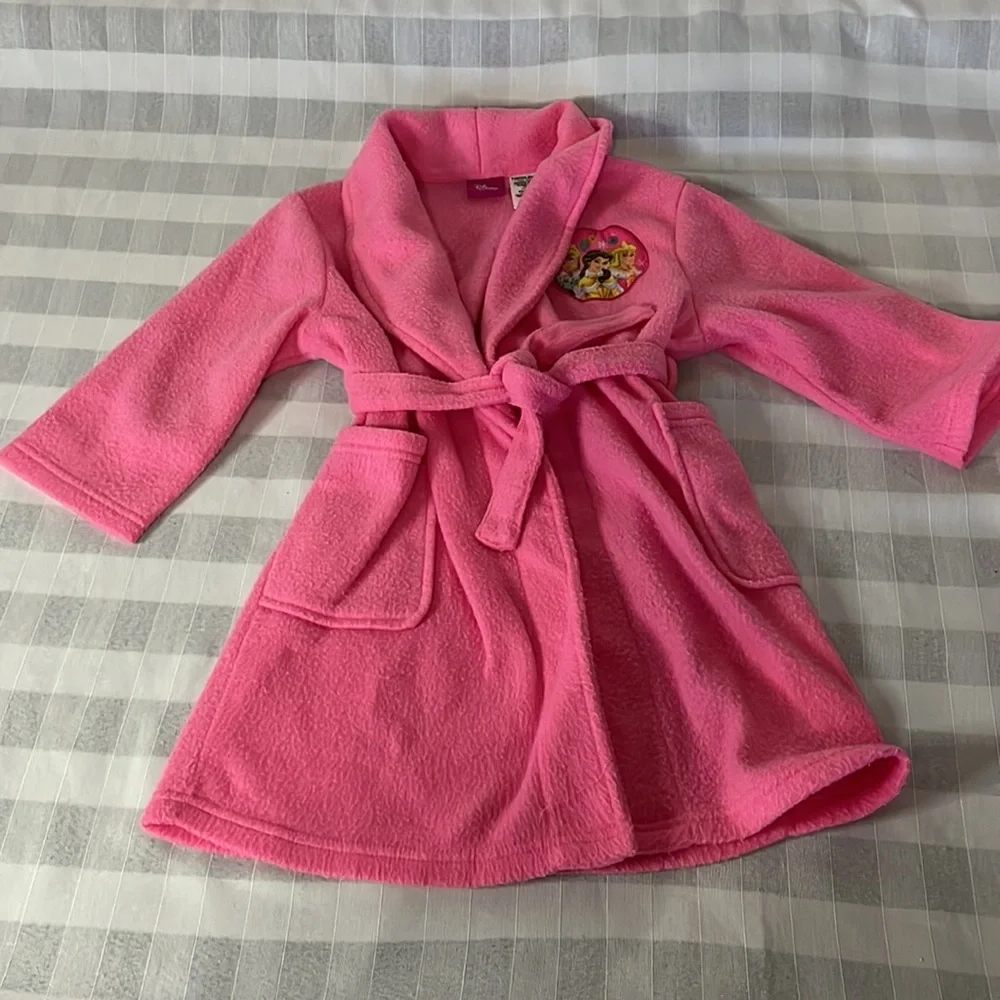 Disney Princess pink fleece robe Size 3T